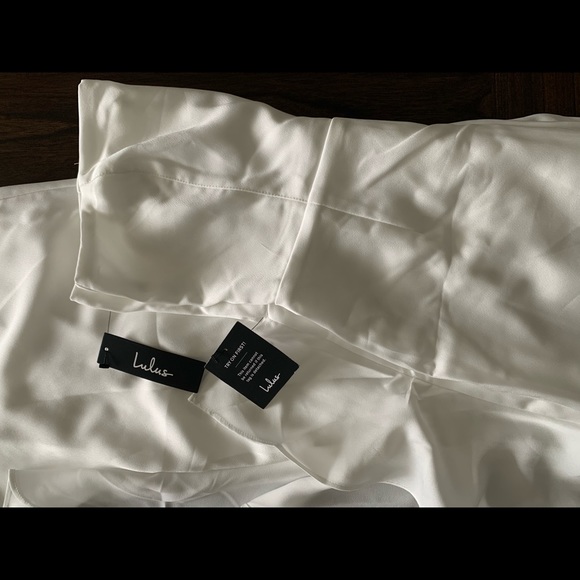 Cascading Love White Strapless Ruffled Jumpsuit - Picture 4 of 6